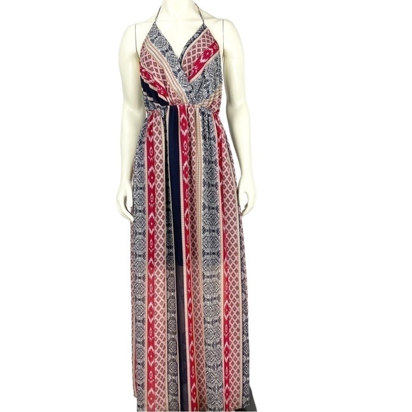 Xhiliration Maxi Dress Halter Top, Lined Size Medium - Picture 1 of 7